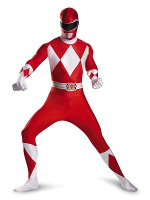 Fantasia Power Rangers Vermelho Luxo Adulto Fantasia Power Rangers Vermelho Luxo Adulto