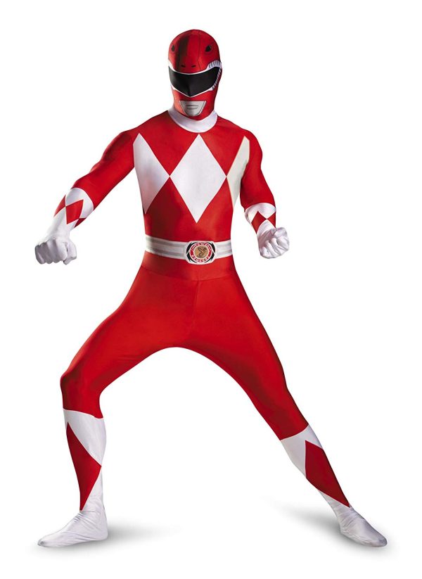 Fantasia Power Rangers Vermelho Luxo Adulto Fantasia Power Rangers Vermelho Luxo Adulto