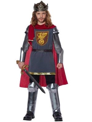 Fantasia Rei Arthur Guerreiro Medieval Infantil Luxo Fantasia Rei Arthur Guerreiro Medieval Infantil Luxo