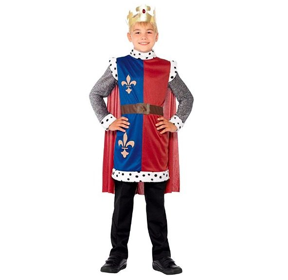Fantasia Rei Arthur Guerreiro Medieval Luxo Infantil