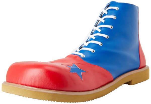 Sapato de Palhaço Azul e Vermelho com Estrela Sapato de Palhaço Azul e Vermelho com Estrela