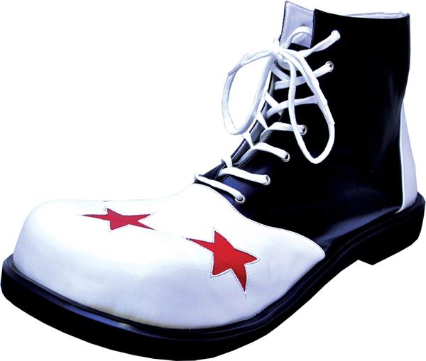 Sapato de Palhaço Preto e Branco com Estrela Sapato de Palhaço Preto e Branco com Estrela