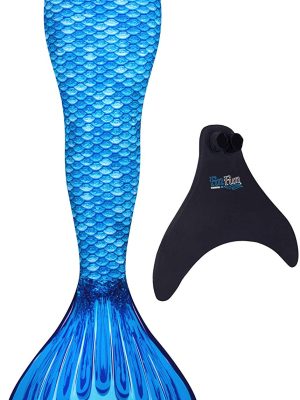 Cauda Sereia Luxo Infantil Azul