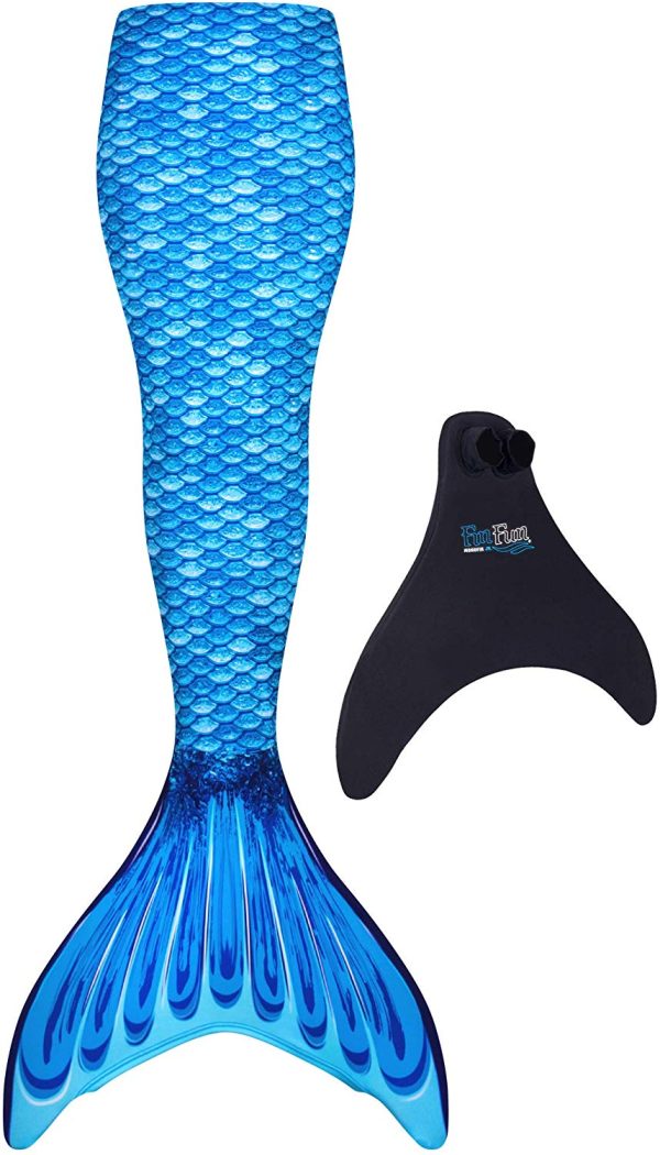 Cauda Sereia Luxo Infantil Azul