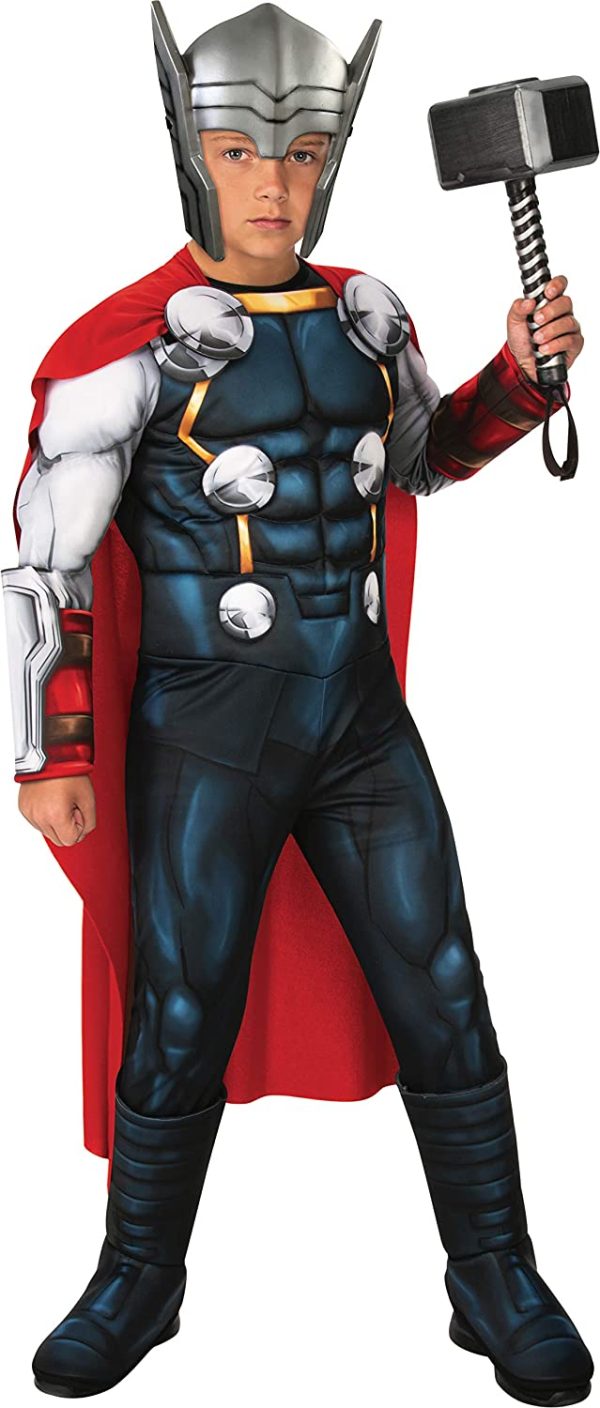 Fantasia Infantil Thor com Músculos Avengers Luxo Fantasia Infantil Thor com Músculos Avengers Luxo