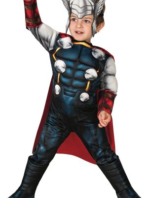 Fantasia Thor com Músculos Os Vingadores Infantil Bebê Fantasia Thor com Músculos Os Vingadores Infantil Bebê