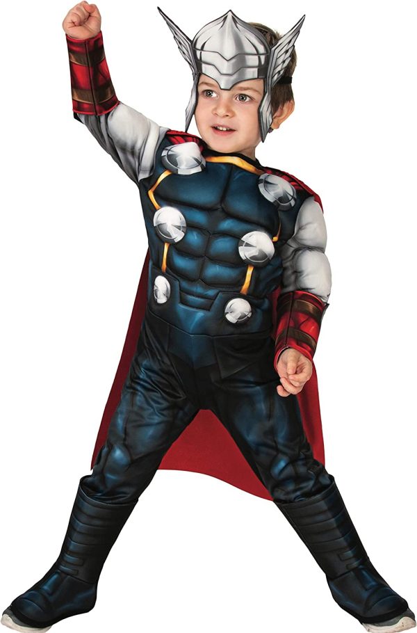 Fantasia Thor com Músculos Os Vingadores Infantil Bebê Fantasia Thor com Músculos Os Vingadores Infantil Bebê