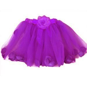 Fantasia Infantil Tutu de Tule Floral Lilas Fantasia Infantil Tutu de Tule Floral Lilas