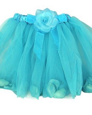 Fantasia Infantil Tutu de Tule Floral Verde Piscina Fantasia Infantil Tutu de Tule Floral Verde Piscina