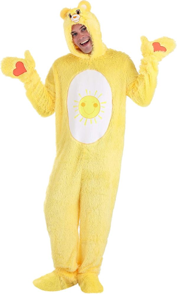 Fantasia Ursinho Carinhoso Amarelo Adulto Luxo