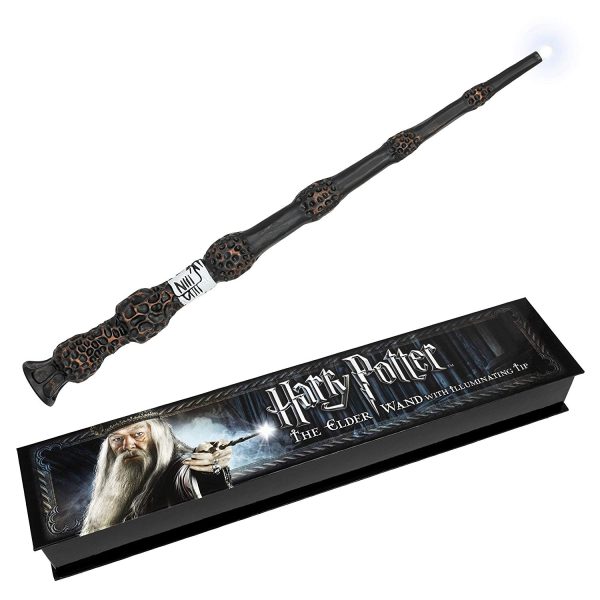 Varinha Harry Potter Dumbledor Luxo com Luz Varinha Harry Potter Dumbledor Luxo com Luz