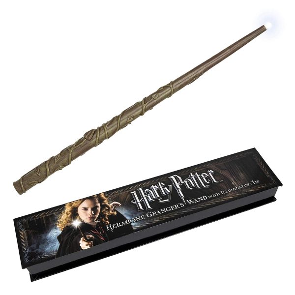 Varinha Harry Potter Hermione Luxo com Luz Varinha Harry Potter Hermione Luxo com Luz